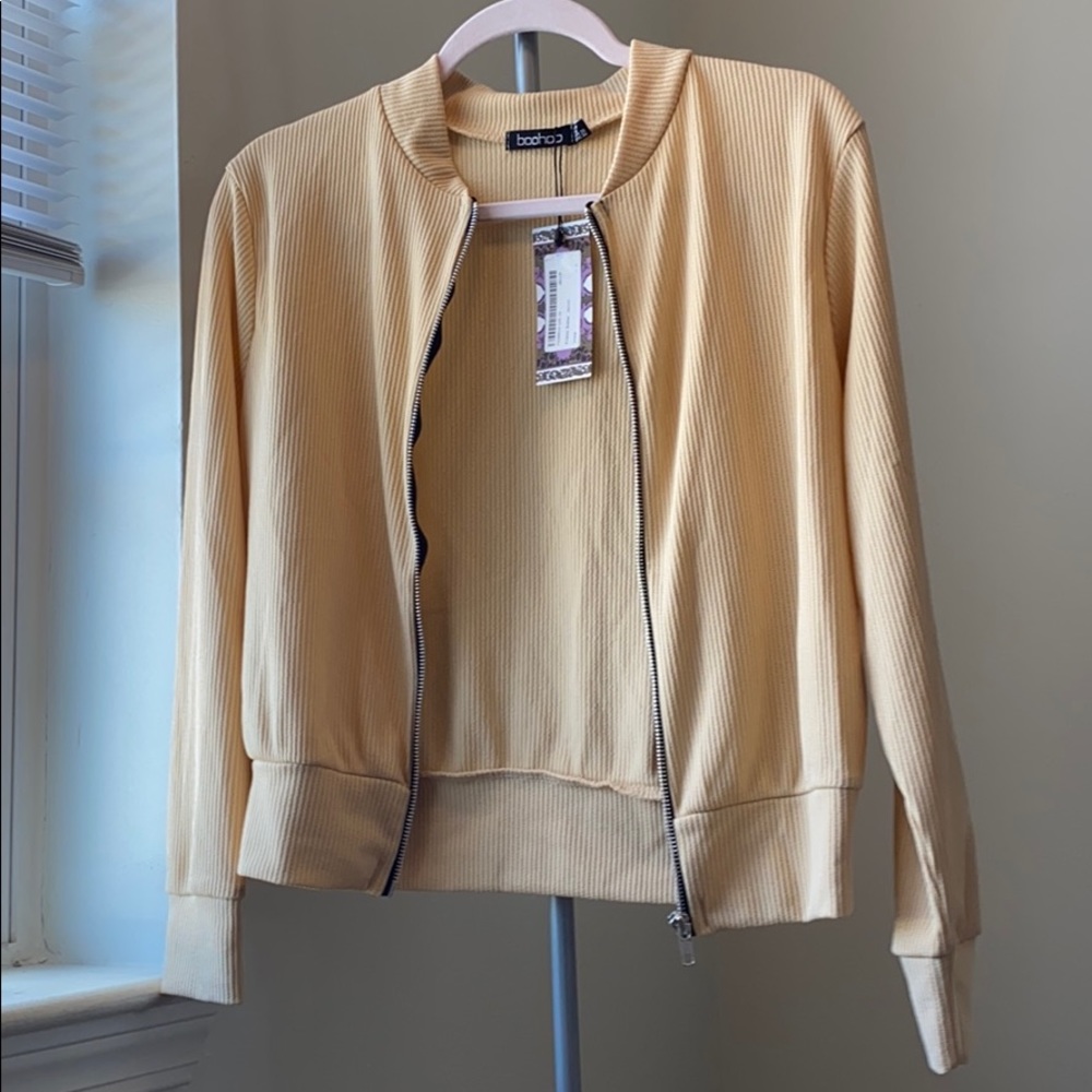 Boohoo ribbed bomber jacket